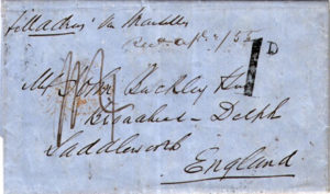 Sydney 27 Jan 1855 per Madras via Marseilles